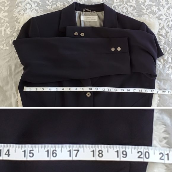 Tahari Black Button Front Blazer - Picture 10 of 14